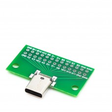Разъем Type-C мама USB3.1 с платой для распайки 24 вывода